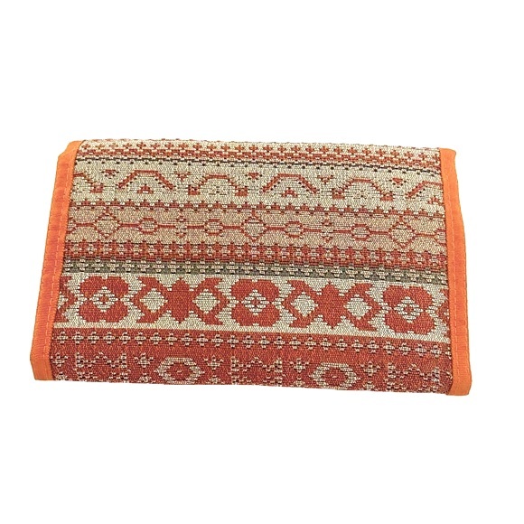 Rolfs Vintage Brown Orange Gray Aztec Design Bifold Hook & Loop Wallet, Unisex - Picture 3 of 15